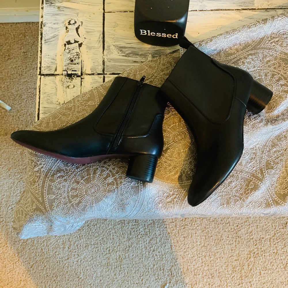 Zara faux leather ankle boots